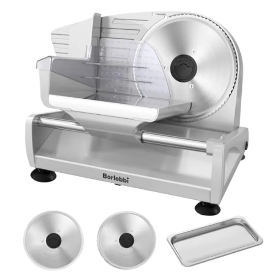 Meat Slicer, 200W Meat Slicer hine for Home, DC Motor Quiet Deli Slicer with 2 Removable 7.5'' Stainl Steel Blades, Adjustable
Meat Slicer, 200W Meat Slicer hine for Home, DC Motor Quiet Deli Slicer with 2 Removable 7.5'' Stainl Steel Blades, Adjustable