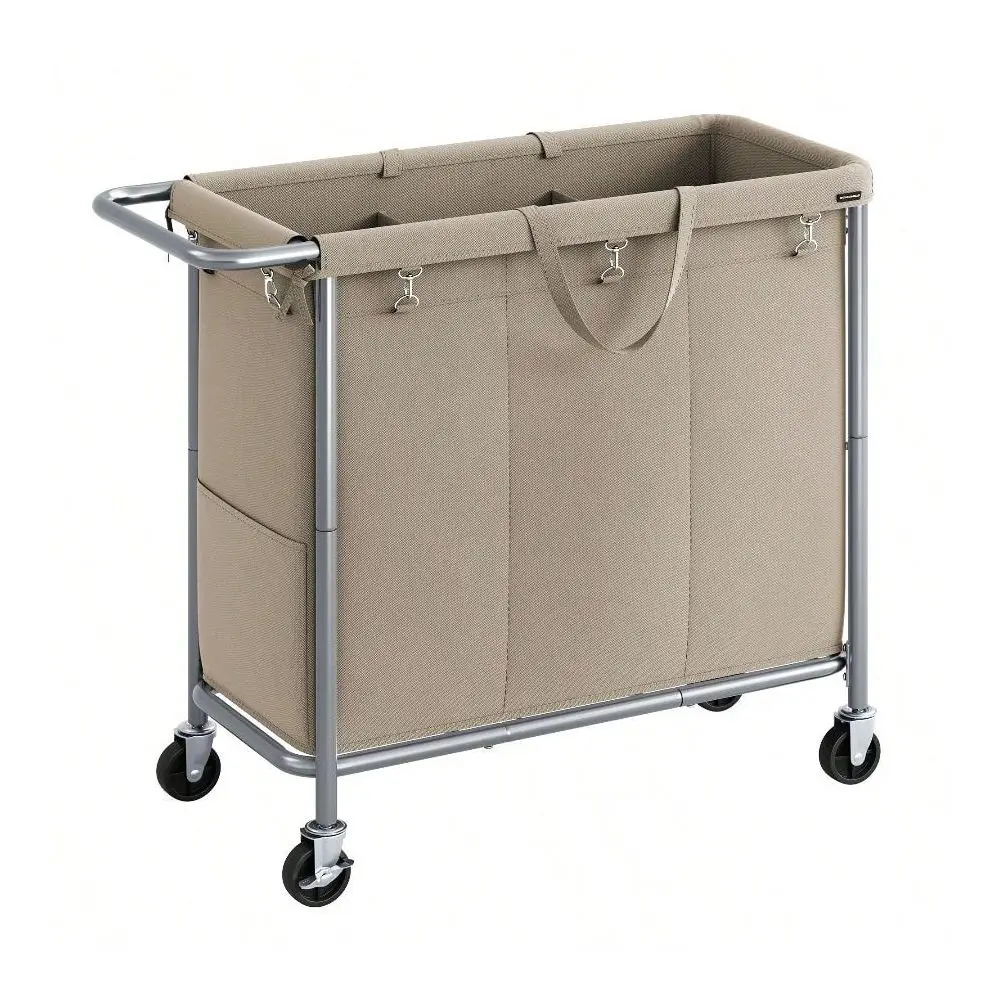 Laundry Basket With Wheels, 2Section Rolling Laundry Hamper, 37 Gallons 140L, Removable Liner, Steel Frame With Handle, Blanket
Laundry Basket With Wheels, 2Section Rolling Laundry Hamper, 37 Gallons 140L, Removable Liner, Steel Frame With Handle, Blanket