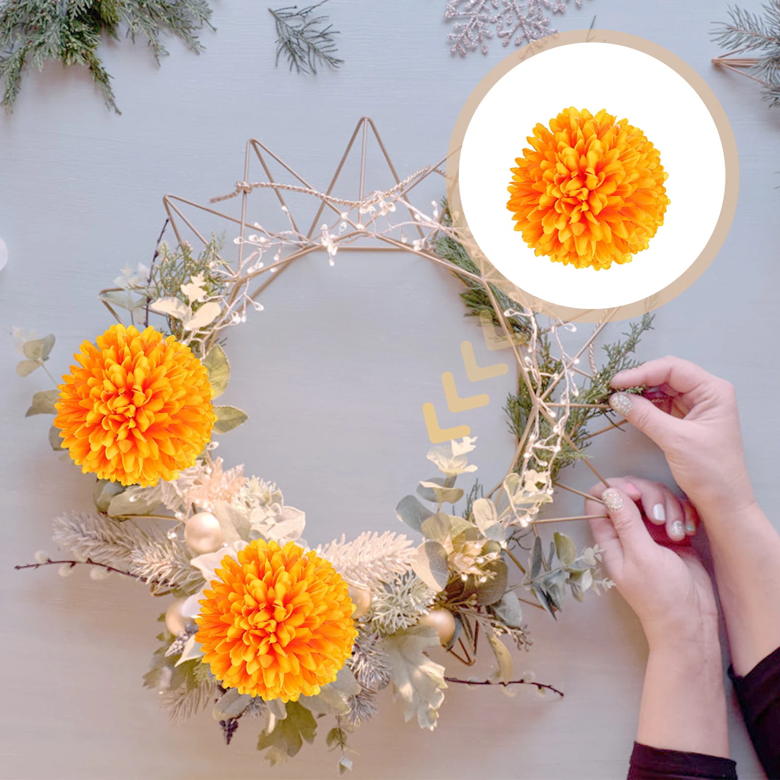 50 Pcs Artificial Chrysanthemum Silk Cloth Plastic Material Vivid Thous Layer Wedding Party Home Decor Bouquet Photography Props 
50 Pcs Artificial Chrysanthemum Silk Cloth Plastic Material Vivid Thous Layer Wedding Party Home Decor Bouquet Photography Props