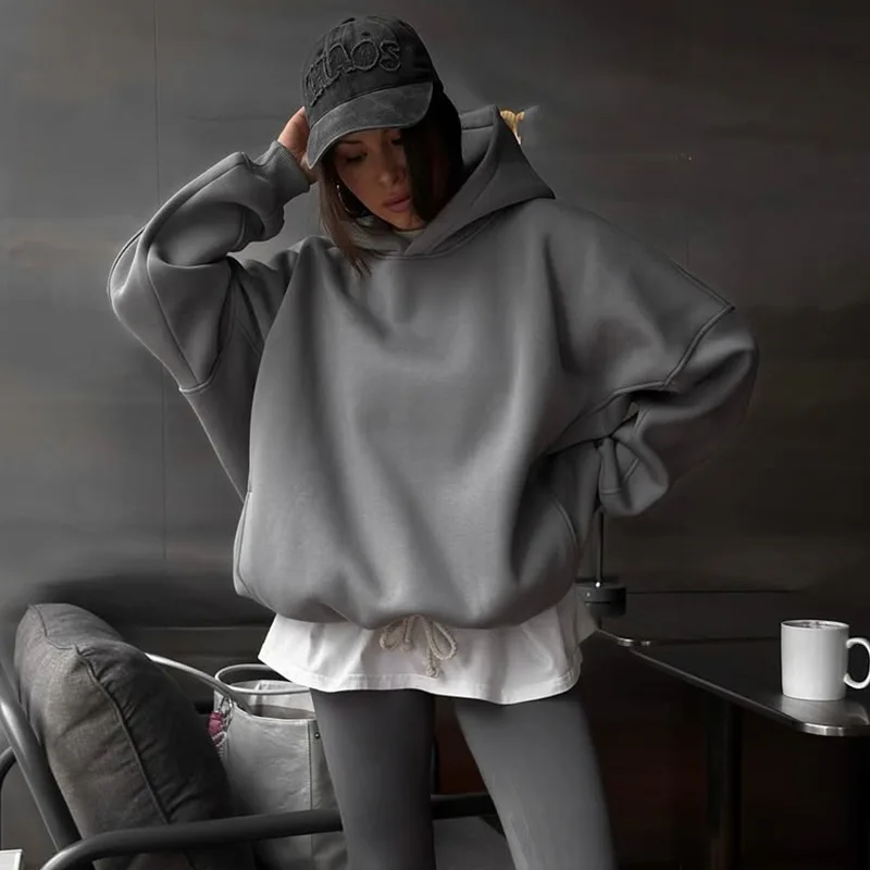 2026 Autumn New Sweet Fresh Loose Hooded Long Sleeve Grey Sweatshirt Top Women Versatile Fashion Lazy Casual Style
2026 Autumn New Sweet Fresh Loose Hooded Long Sleeve Grey Sweatshirt Top Women Versatile Fashion Lazy Casual Style