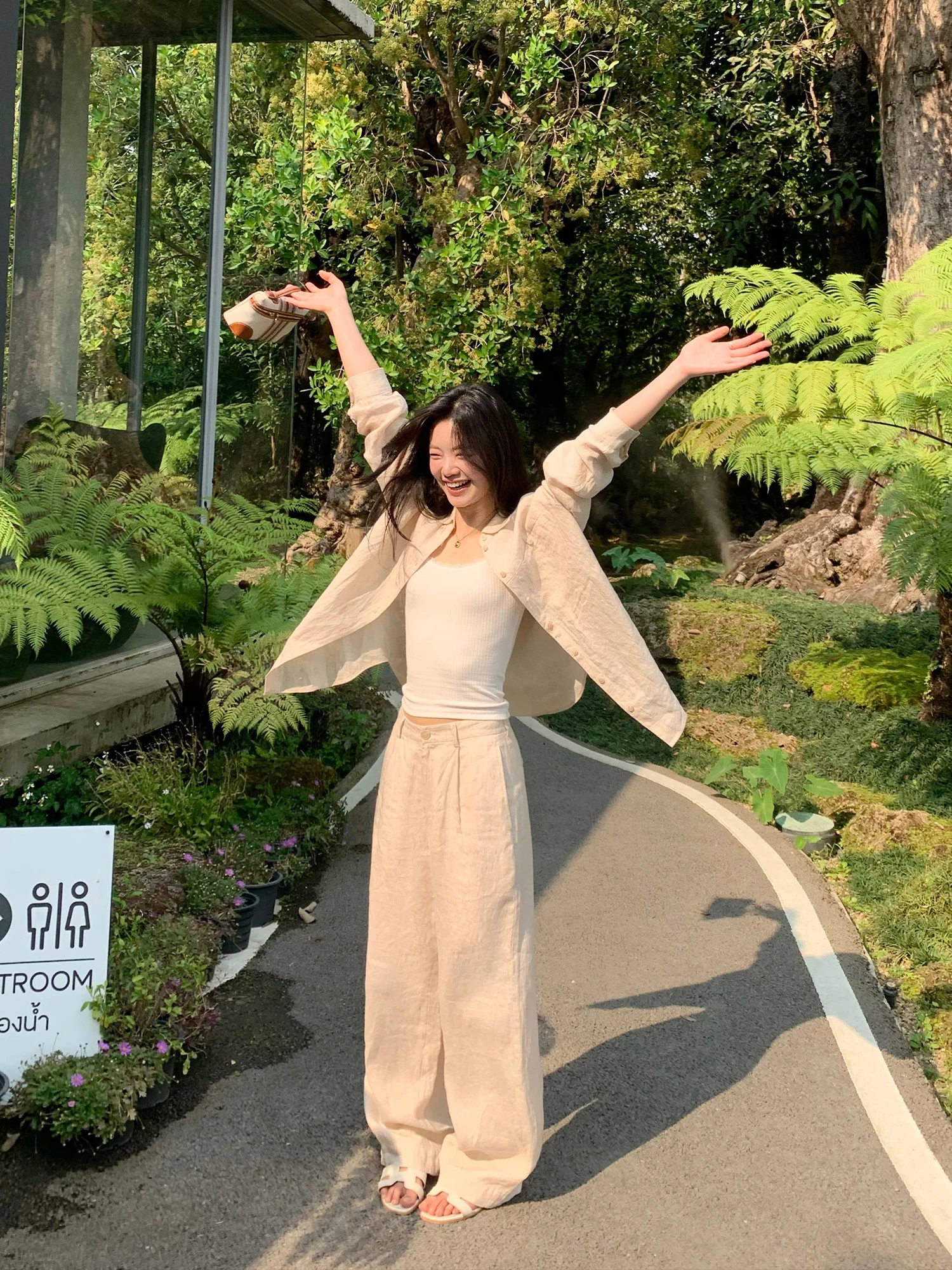 Pusumede Linen Loose Long Sleeve Shirt Straight Leg Pants Casual Shorts Set Women's Fashion Summer Three-Piece Suit
Pusumede Linen Loose Long Sleeve Shirt Straight Leg Pants Casual Shorts Set Women's Fashion Summer Three-Piece Suit