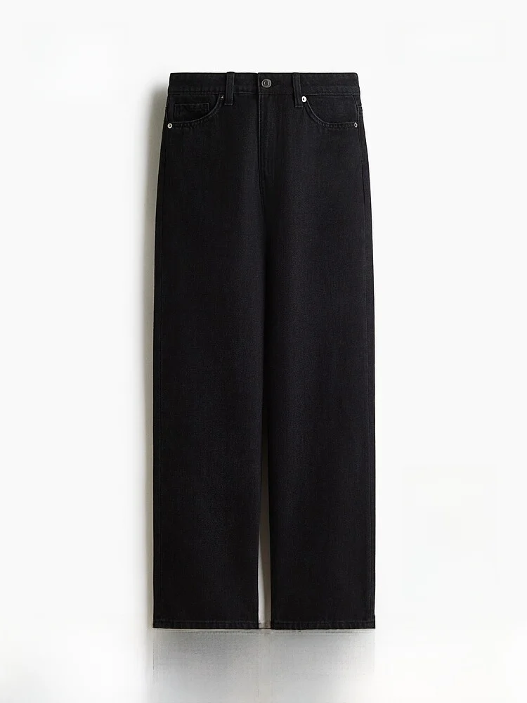 High Waist Straight Leg Jeans Women's Summer New Style Casual Cotton Polyester Blend No Stretch Comfortable Fit H&M 1209534
High Waist Straight Leg Jeans Women's Summer New Style Casual Cotton Polyester Blend No Stretch Comfortable Fit H&M 1209534