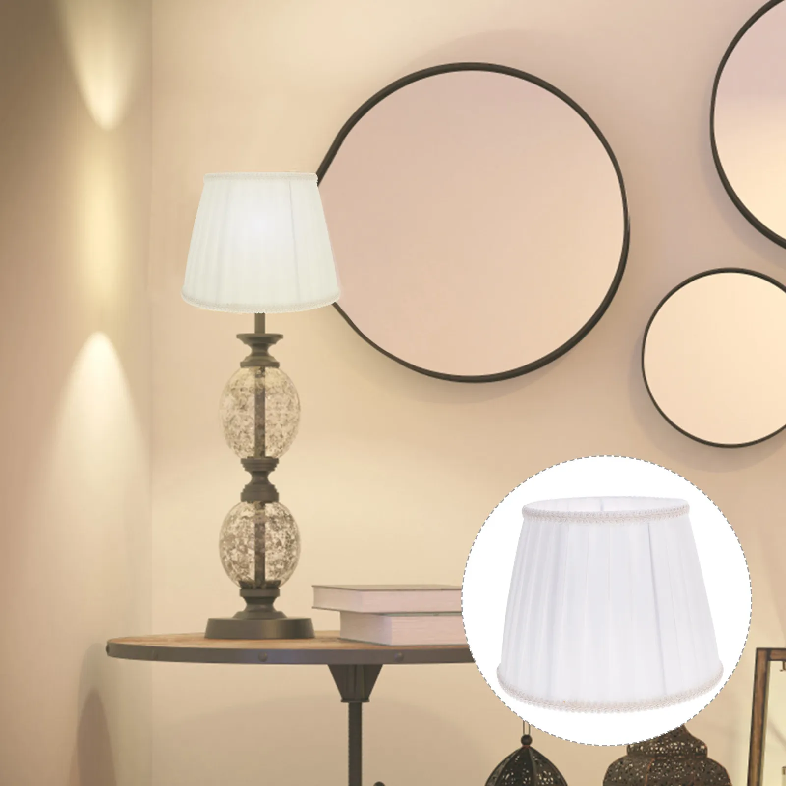 Fabric Desk Lamp Shade Table Lamp Bedside Wall Light Shade E27 Soft Light Decorative Protective Household Lampshade for Home Use
Fabric Desk Lamp Shade Table Lamp Bedside Wall Light Shade E27 Soft Light Decorative Protective Household Lampshade for Home Use