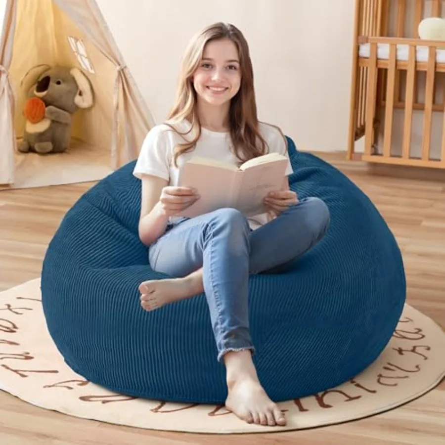 2.5FT Bean Bag Chair: Teardrop Bean Bags with Memory Foam Filled Compact Beanbag Chairs Soft Sofa with Corduroy Cover
2.5FT Bean Bag Chair: Teardrop Bean Bags with Memory Foam Filled Compact Beanbag Chairs Soft Sofa with Corduroy Cover