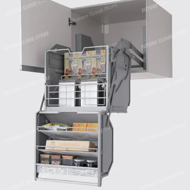 Cabinet drop-down lift basket Double drop-down basket Kitchen cabinet basket 2nd floor drop-down pantry Shelf cabinet
Cabinet drop-down lift basket Double drop-down basket Kitchen cabinet basket 2nd floor drop-down pantry Shelf cabinet