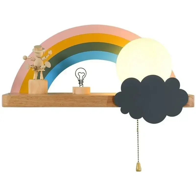 Bedroom Bedside Wall Lamp Room Cartoonamp Nordic Creative Rainbow Belt Storage Rack Study Room Wall Lighting
Bedroom Bedside Wall Lamp Room Cartoonamp Nordic Creative Rainbow Belt Storage Rack Study Room Wall Lighting