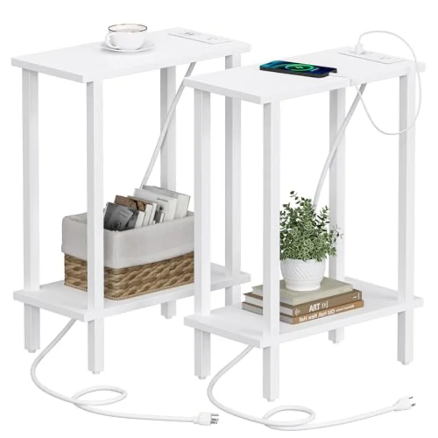 Small End Table with Charging Station Narrow Side Table with USB Ports and Outlets Set of Skinny Sofa Table Slim Nightstand Liv
Small End Table with Charging Station Narrow Side Table with USB Ports and Outlets Set of Skinny Sofa Table Slim Nightstand Liv