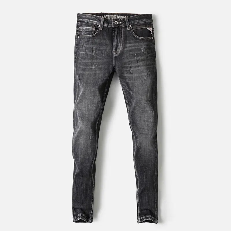 Fashion Designer Men Jeans High Quality Retro Black Gray Stretch Slim Fit Ripped Jeans Men Italian Style Vintage Denim Pants
Fashion Designer Men Jeans High Quality Retro Black Gray Stretch Slim Fit Ripped Jeans Men Italian Style Vintage Denim Pants
