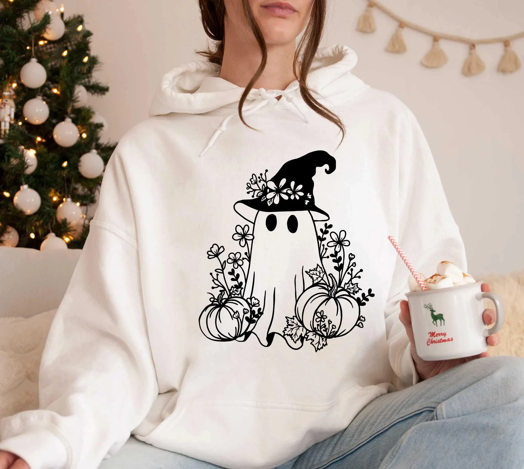 Halloween Ghost Hoodie Sweatshirt Women Long Sleeve Sweatshirt Pullover Funny Tops Fashion Casual Autumn Winter Clothing
Halloween Ghost Hoodie Sweatshirt Women Long Sleeve Sweatshirt Pullover Funny Tops Fashion Casual Autumn Winter Clothing