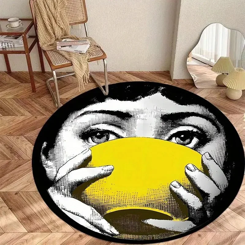 Vintage Art Style Ladies' and Yellow Bowl Pattern Printed Circular Carpet Various Vintage Women's Home Decor Carpets Gift
Vintage Art Style Ladies' and Yellow Bowl Pattern Printed Circular Carpet Various Vintage Women's Home Decor Carpets Gift