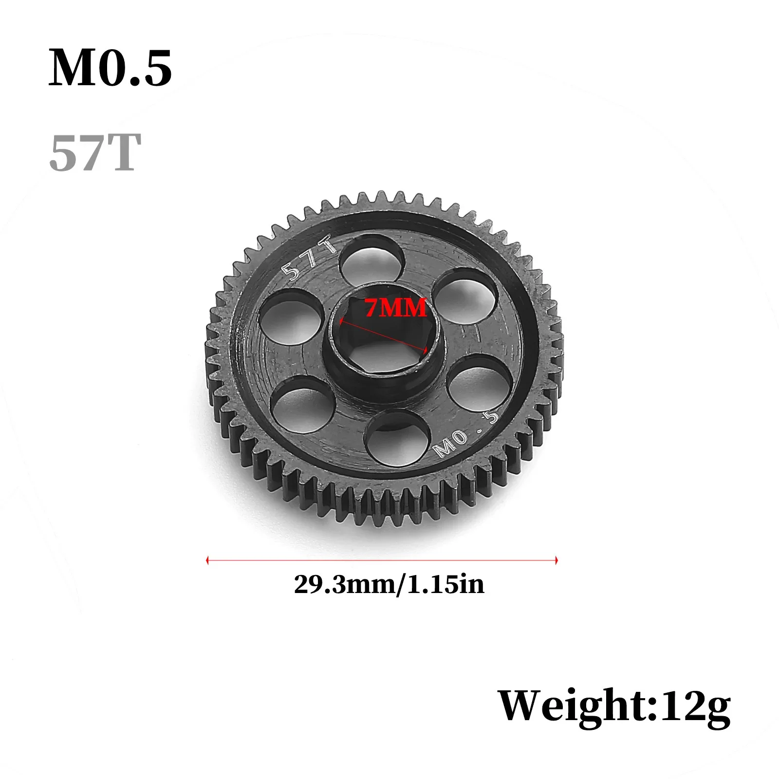 57T 59T M0.5 Hole 7mm Steel Spur Gear Main Gear for ARRMA 1:18 Granite Grom RC Car Upgrade Parts
57T 59T M0.5 Hole 7mm Steel Spur Gear Main Gear for ARRMA 1:18 Granite Grom RC Car Upgrade Parts