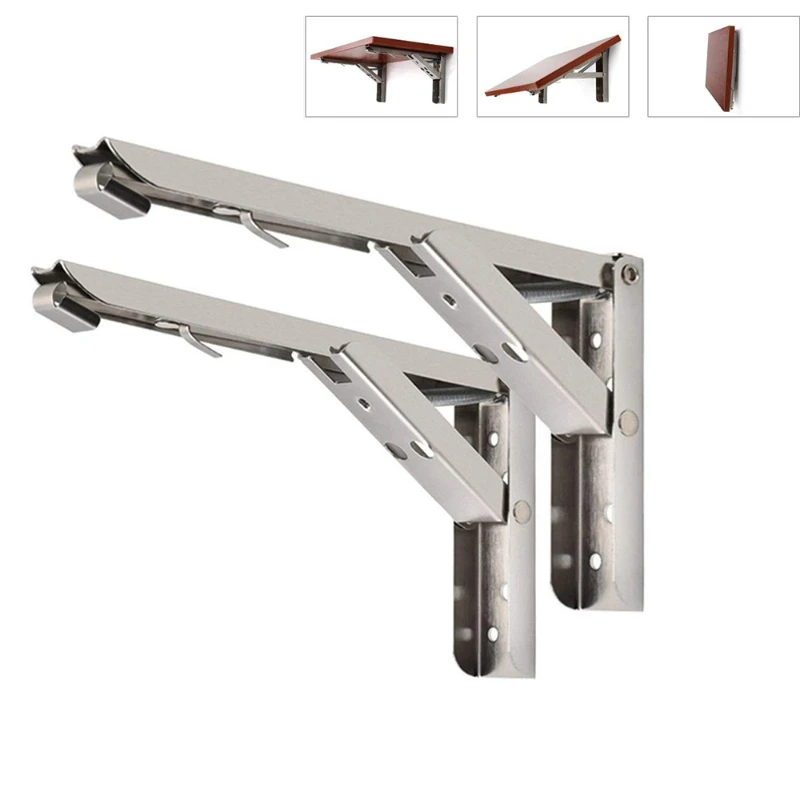 Heavy Duty Stainless Steel Collapsible Shelf Bracket for Table Work Space Saving DIY Bracket
Heavy Duty Stainless Steel Collapsible Shelf Bracket for Table Work Space Saving DIY Bracket