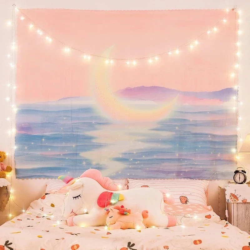 Dreamlike Moon Girls Tapestry Starry Sky Wall Hanging Pink Tapestry Moon Tapestry Witchcraft Boho Decor Wall Cloth Tapestries
Dreamlike Moon Girls Tapestry Starry Sky Wall Hanging Pink Tapestry Moon Tapestry Witchcraft Boho Decor Wall Cloth Tapestries