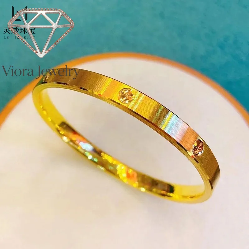 Viora Jewelry 24K gold rice font car flower bracelet 9999 fashionable simple women's screw pattern brushed real gold bracelet CN
Viora Jewelry 24K gold rice font car flower bracelet 9999 fashionable simple women's screw pattern brushed real gold bracelet CN