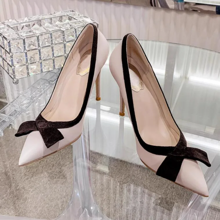 Elegant Pink Butterfly Bow Shallow Cut Pumps Stiletto High Heels Pointed Toe Mixed Colors Banquet Shoes Woman Footwear
Elegant Pink Butterfly Bow Shallow Cut Pumps Stiletto High Heels Pointed Toe Mixed Colors Banquet Shoes Woman Footwear
