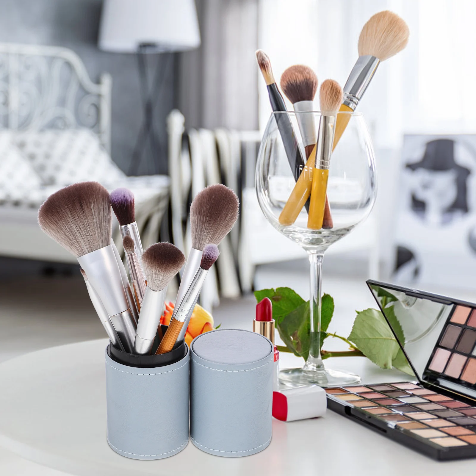 Pu Makeup Brush Holder Storage Cup Pen Holder For Desk Craft Pencil Dispenser Desktop Organizer Art Supplies
Pu Makeup Brush Holder Storage Cup Pen Holder For Desk Craft Pencil Dispenser Desktop Organizer Art Supplies