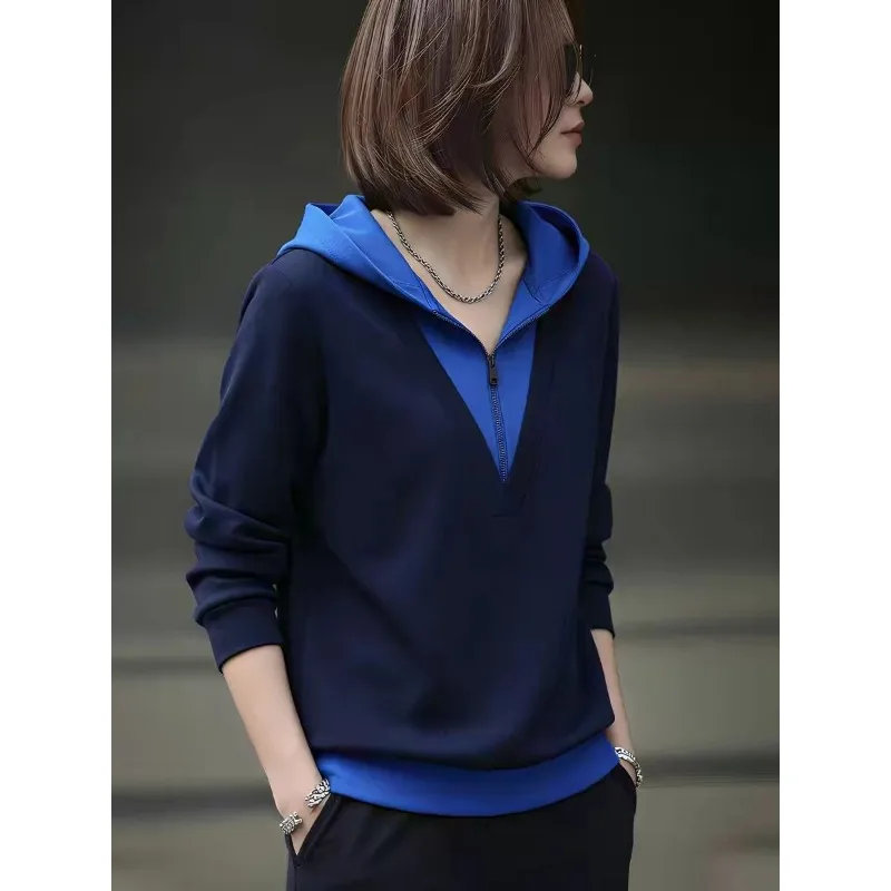 Women's Fashion Color Block Hoodie Half Zip Slim Fit Casual Loose Pullover Sweatshirt
Women's Fashion Color Block Hoodie Half Zip Slim Fit Casual Loose Pullover Sweatshirt