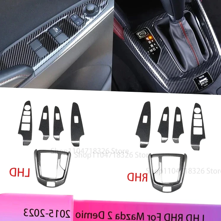 Для Mazda 2 Demio 2015-2023 LHD RHD ABS из углеродного волокна, центральная панель переключения передач, накладка на дверь, окно, кнопка подъема, наклейка
Для Mazda 2 Demio 2015-2023 LHD RHD ABS из углеродного волокна, центральная панель переключения передач, накладка на дверь, окно, кнопка подъема, наклейка