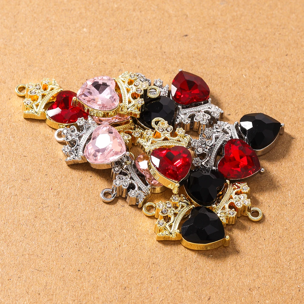 5pcs Delicate Crystal Zircon Love Crown Charms Pendants for Jewelry Making Necklace Earrings Bracelet DIY Handmade Accessories
5pcs Delicate Crystal Zircon Love Crown Charms Pendants for Jewelry Making Necklace Earrings Bracelet DIY Handmade Accessories