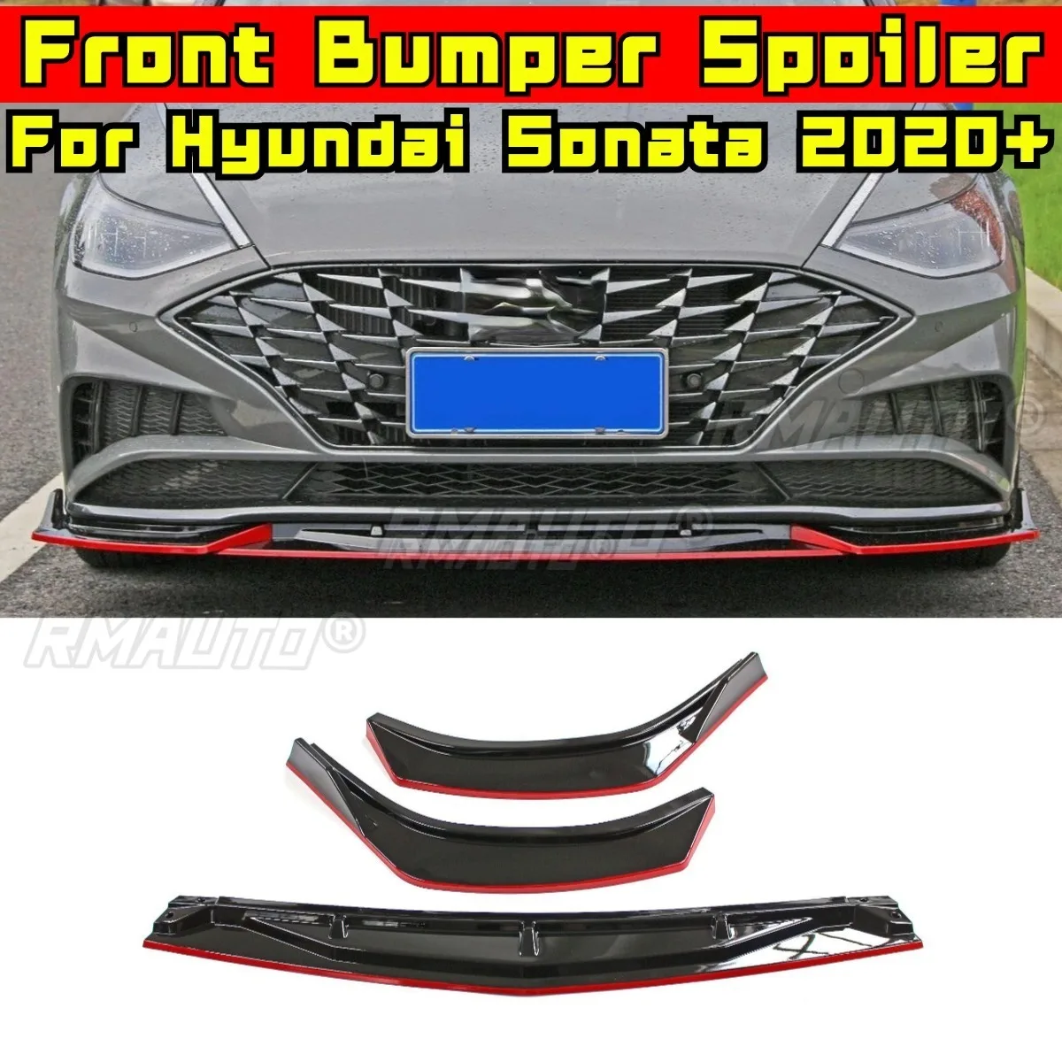 Передний бампер автомобиля, спойлер, диффузор для губ, модификация, часть для Hyundai Sonata 2020+, защита бампера, защитная крышка, автомобильные аксессуары 
Передний бампер автомобиля, спойлер, диффузор для губ, модификация, часть для Hyundai Sonata 2020+, защита бампера, защитная крышка, автомобильные аксессуары