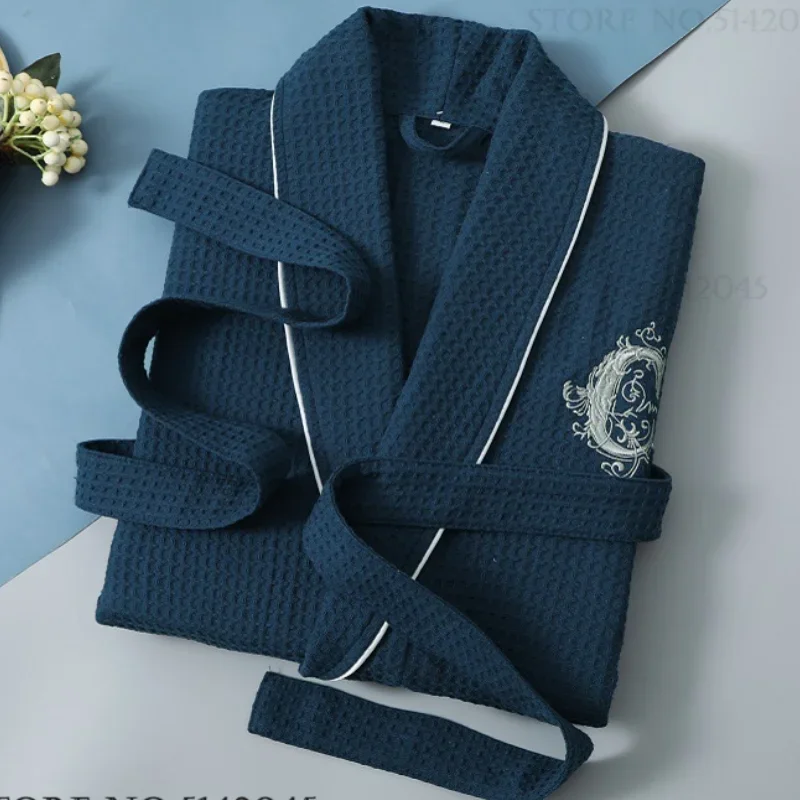 100% Cotton Waffle Couple Bathrobe Kimono Gown Spring Summer New Robe Home Dress Lingerie Sexy Loose Sleepwear Negligee Lingerie
100% Cotton Waffle Couple Bathrobe Kimono Gown Spring Summer New Robe Home Dress Lingerie Sexy Loose Sleepwear Negligee Lingerie