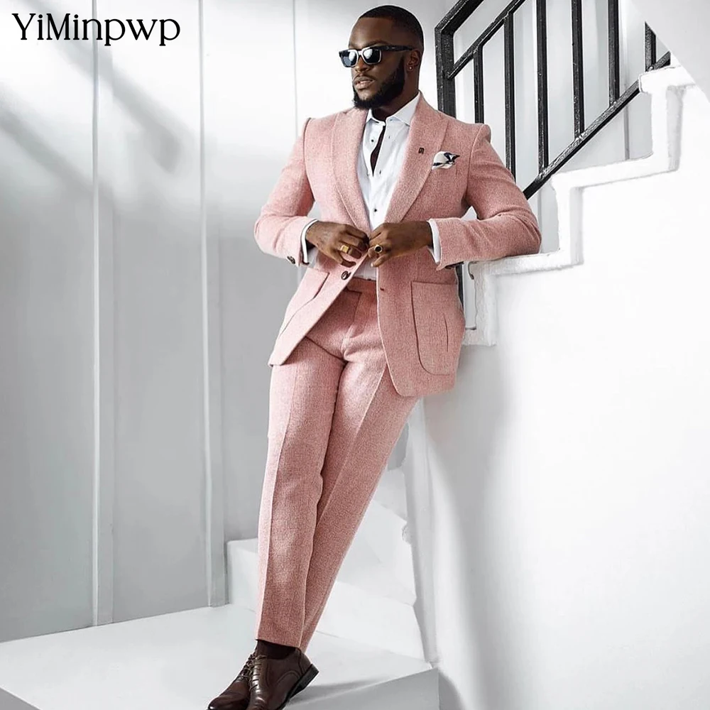 YiMinpwp Pink Textured Men's 2 Piece Single Button Suit Slim Fit for Wedding Herringbone Tailored Gala Dinner & Prom XS-5XL
YiMinpwp Pink Textured Men's 2 Piece Single Button Suit Slim Fit for Wedding Herringbone Tailored Gala Dinner & Prom XS-5XL