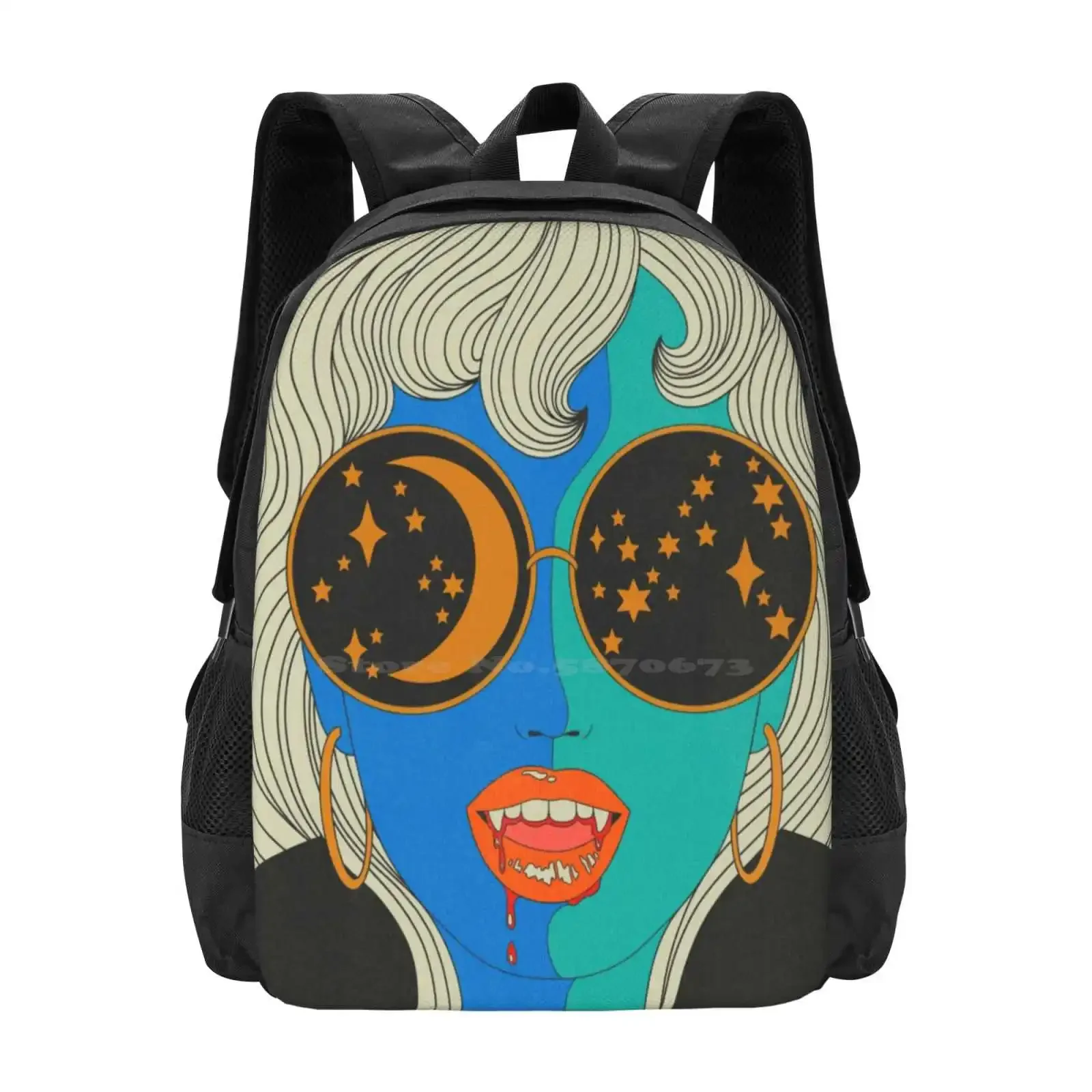 Vampire Girl Hot Sale Schoolbag Backpack Fashion Bags Vampire Psychedelic Groovy Retro Spooky
Vampire Girl Hot Sale Schoolbag Backpack Fashion Bags Vampire Psychedelic Groovy Retro Spooky