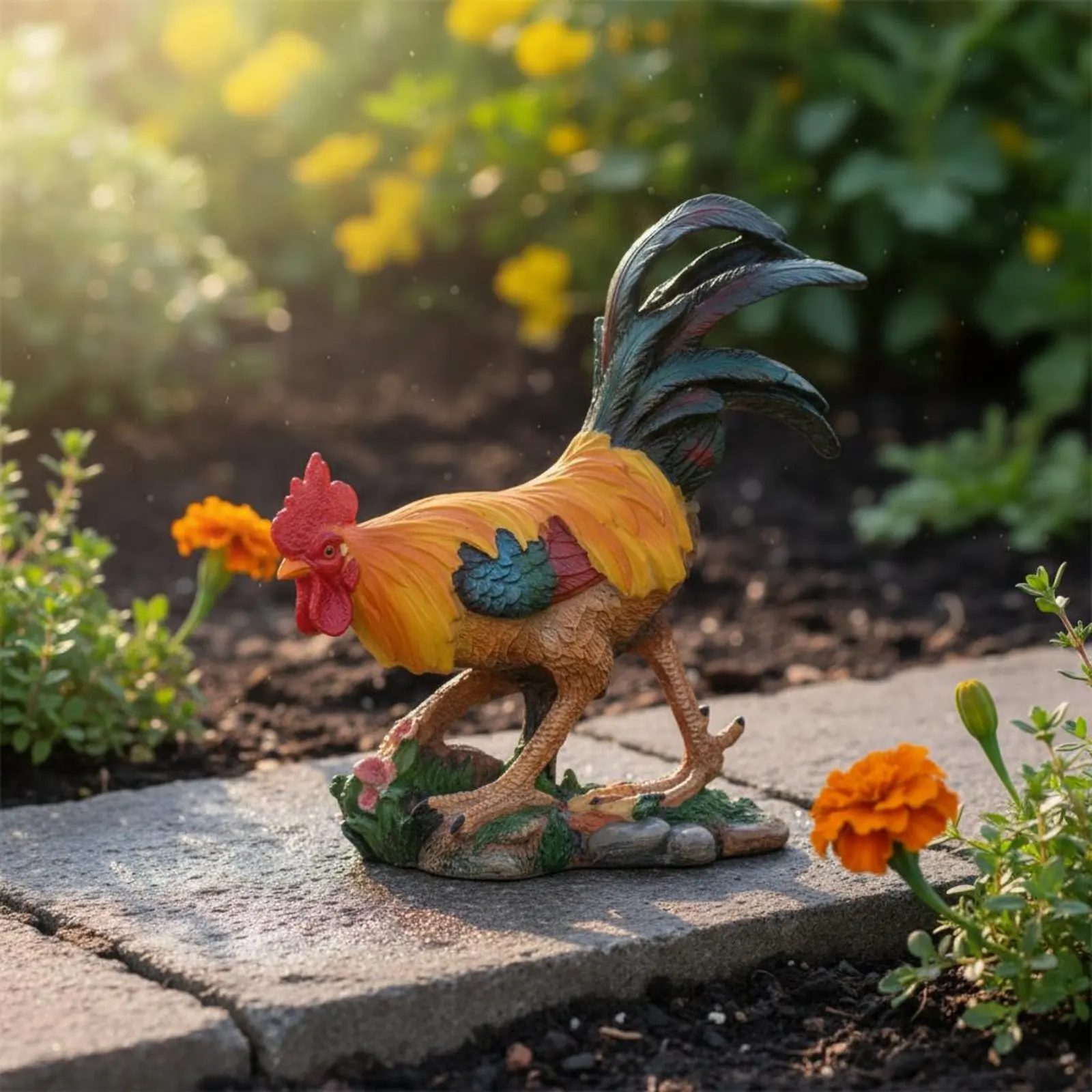 2 Pieces Resin Cockerel Figurine Realistic Cockerel Statue Chicken Yard Ornament Hand Painted Look Outdoor Decoration
2 Pieces Resin Cockerel Figurine Realistic Cockerel Statue Chicken Yard Ornament Hand Painted Look Outdoor Decoration