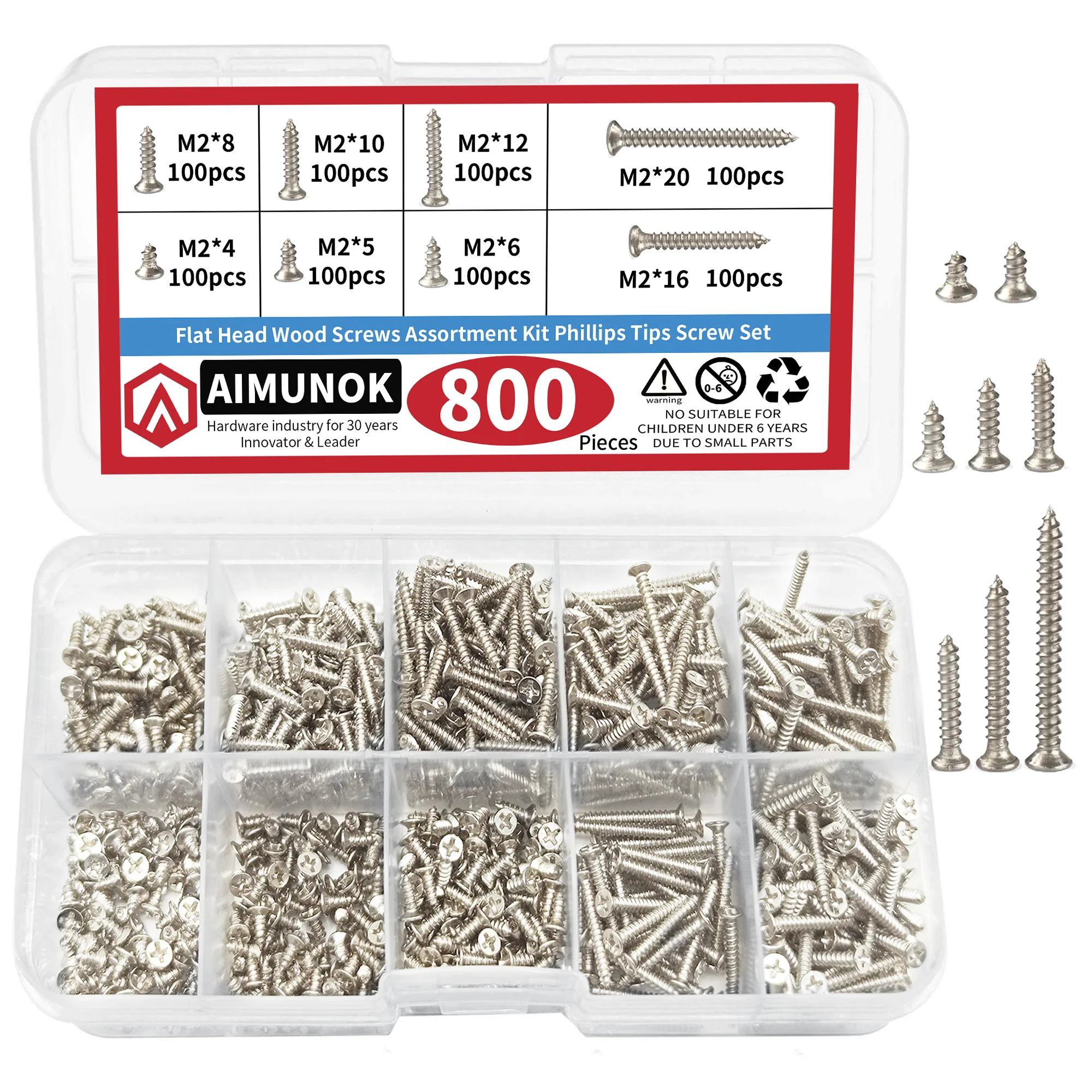 AIMUNOK 500/800/1070pcs M2 Ultra-Thin Cross Flat Head Self-Tapping Screws for Furniture, DIY & Repairs!
AIMUNOK 500/800/1070pcs M2 Ultra-Thin Cross Flat Head Self-Tapping Screws for Furniture, DIY & Repairs!