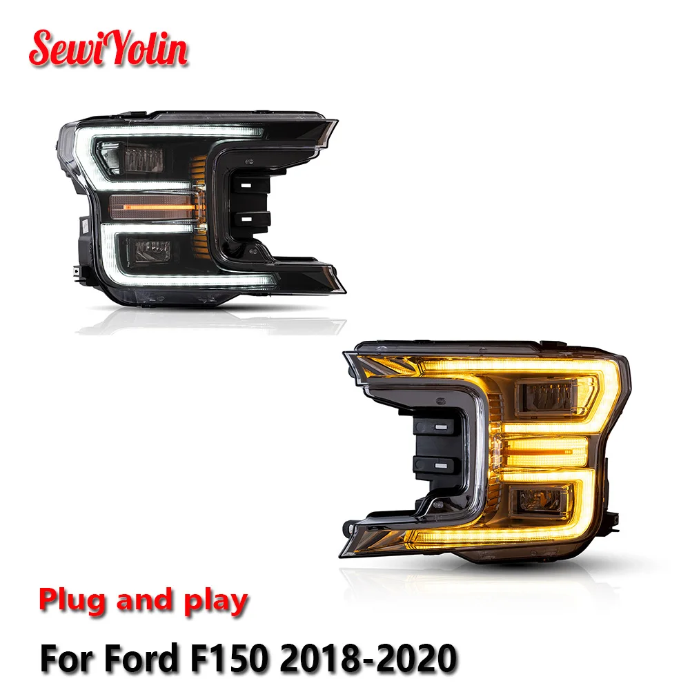 Автомобильные светодиодные фары в сборе для Ford F150 2018-2020, автоматические противотуманные фары DRL, стоп-сигнал поворота, Plug and Play
Автомобильные светодиодные фары в сборе для Ford F150 2018-2020, автоматические противотуманные фары DRL, стоп-сигнал поворота, Plug and Play