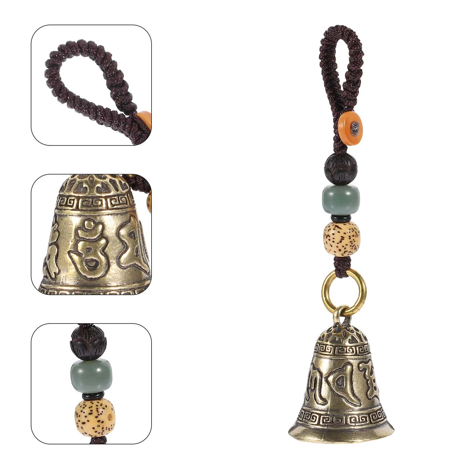 Vintage Bell Pendant Keyholder Retro Decor Handmade Fine Texture Non Fading Six Word Rope Design Random
Vintage Bell Pendant Keyholder Retro Decor Handmade Fine Texture Non Fading Six Word Rope Design Random