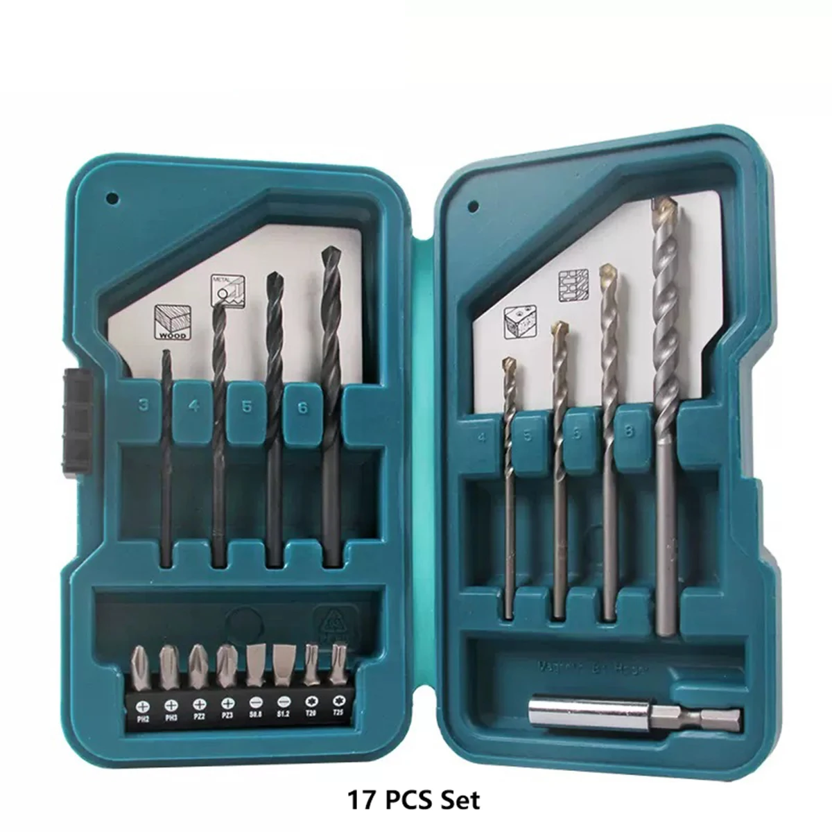 Makita Impact drill Twist drill Stone work household 17/30PCS Drill Bits Set Wall brick, concrete drill bit Common screwdriver
Makita Impact drill Twist drill Stone work household 17/30PCS Drill Bits Set Wall brick, concrete drill bit Common screwdriver