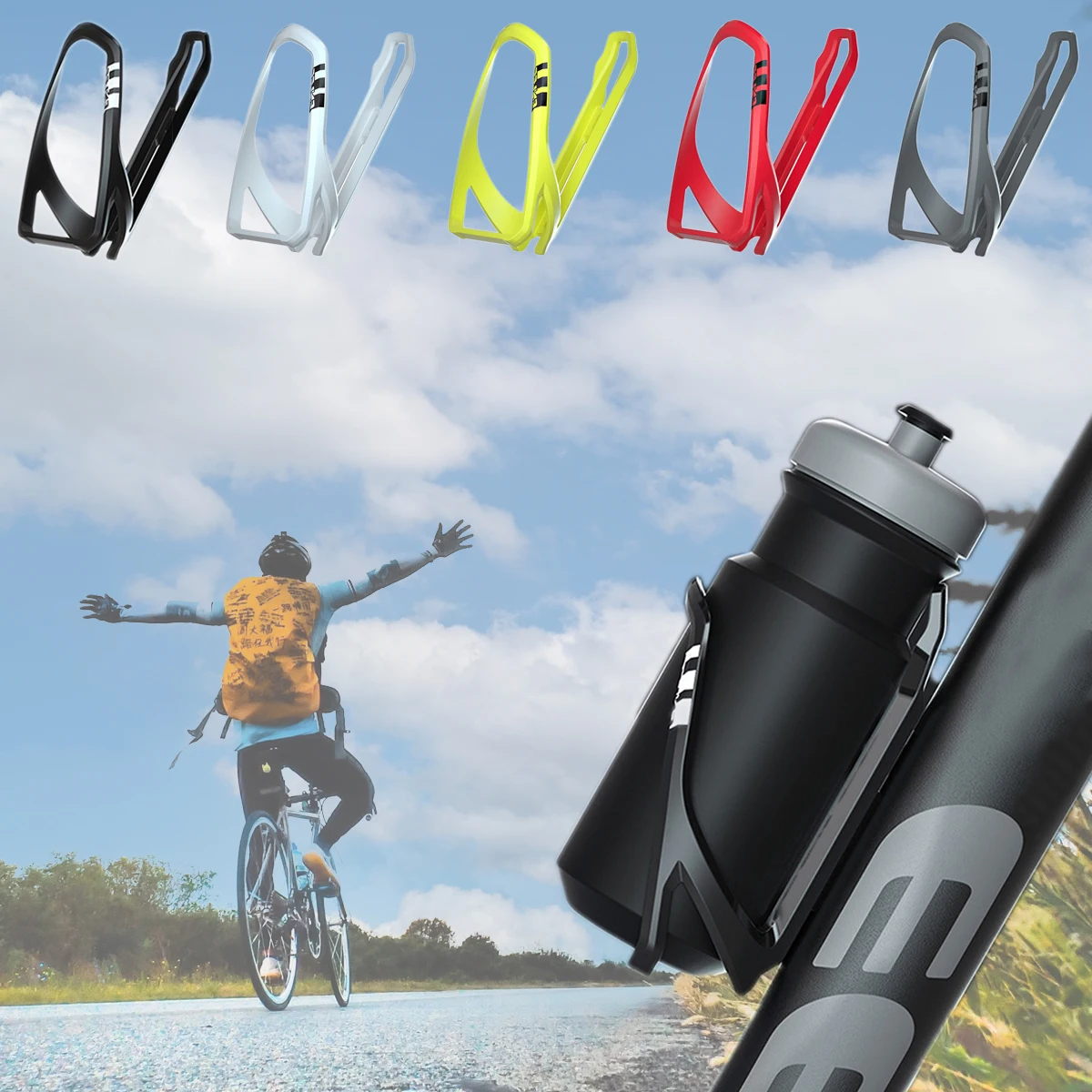 Cycling Bicycle Universal Water Bottle Cage Holder Lightweight Bicycle Accessories for Outdoor Road and Mountain Bike Riding
Cycling Bicycle Universal Water Bottle Cage Holder Lightweight Bicycle Accessories for Outdoor Road and Mountain Bike Riding