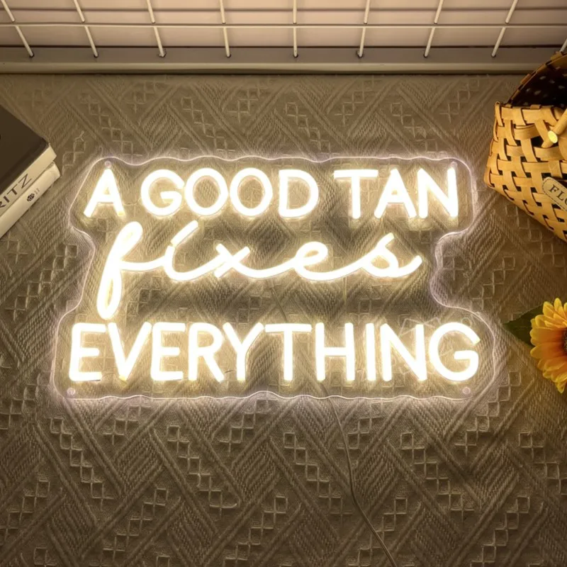A Good Tan Fixes Everything Neon Sign Bedroom Living Room Decoration LED Lights Room Home Wall Decor Coffee Bar Neon Light Sign
A Good Tan Fixes Everything Neon Sign Bedroom Living Room Decoration LED Lights Room Home Wall Decor Coffee Bar Neon Light Sign