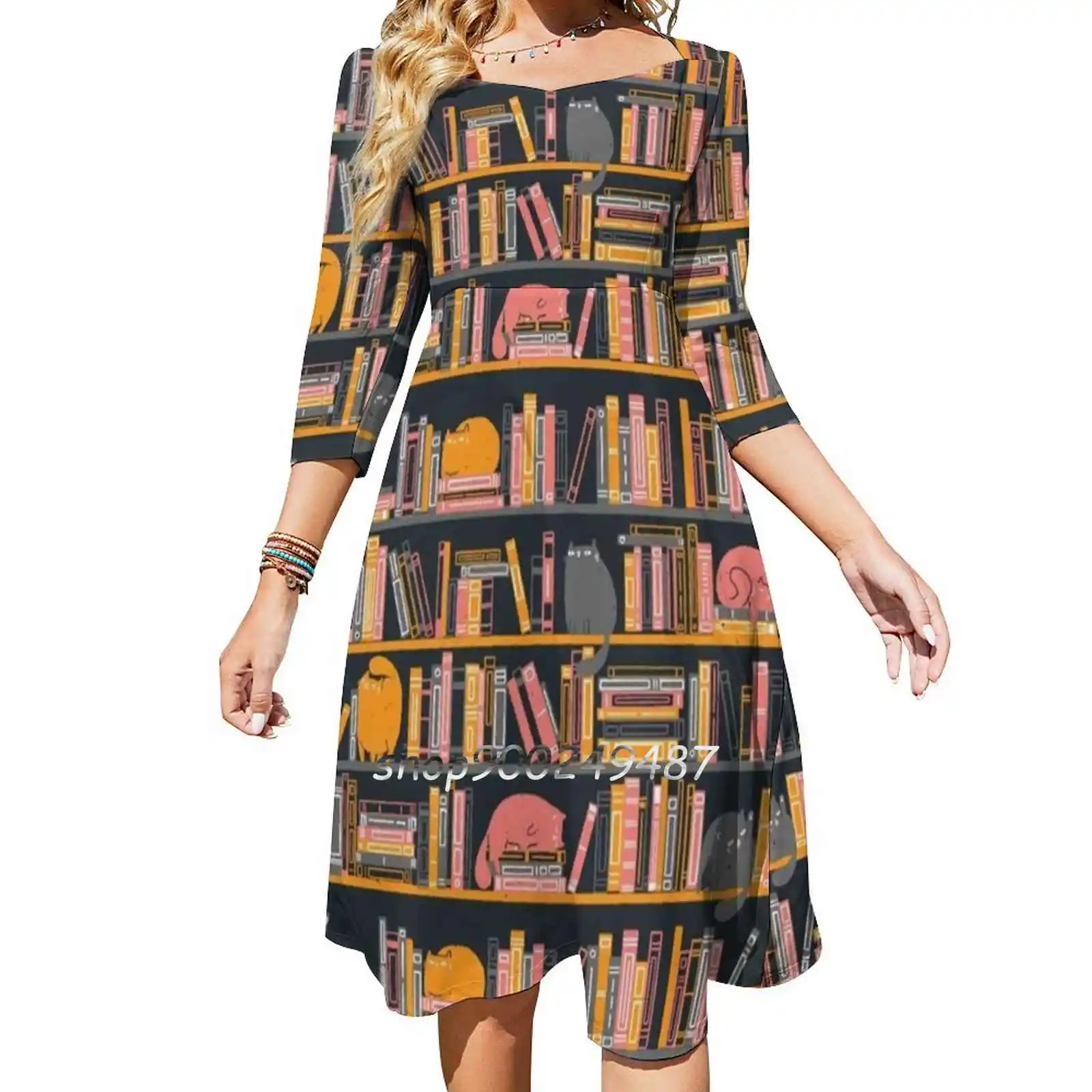 Cat Library Evening Party Dresses Midi Sexy Dress Female Sweet One Piece Dress Korean Cats Cat Book Library Books Book Lover
Cat Library Evening Party Dresses Midi Sexy Dress Female Sweet One Piece Dress Korean Cats Cat Book Library Books Book Lover