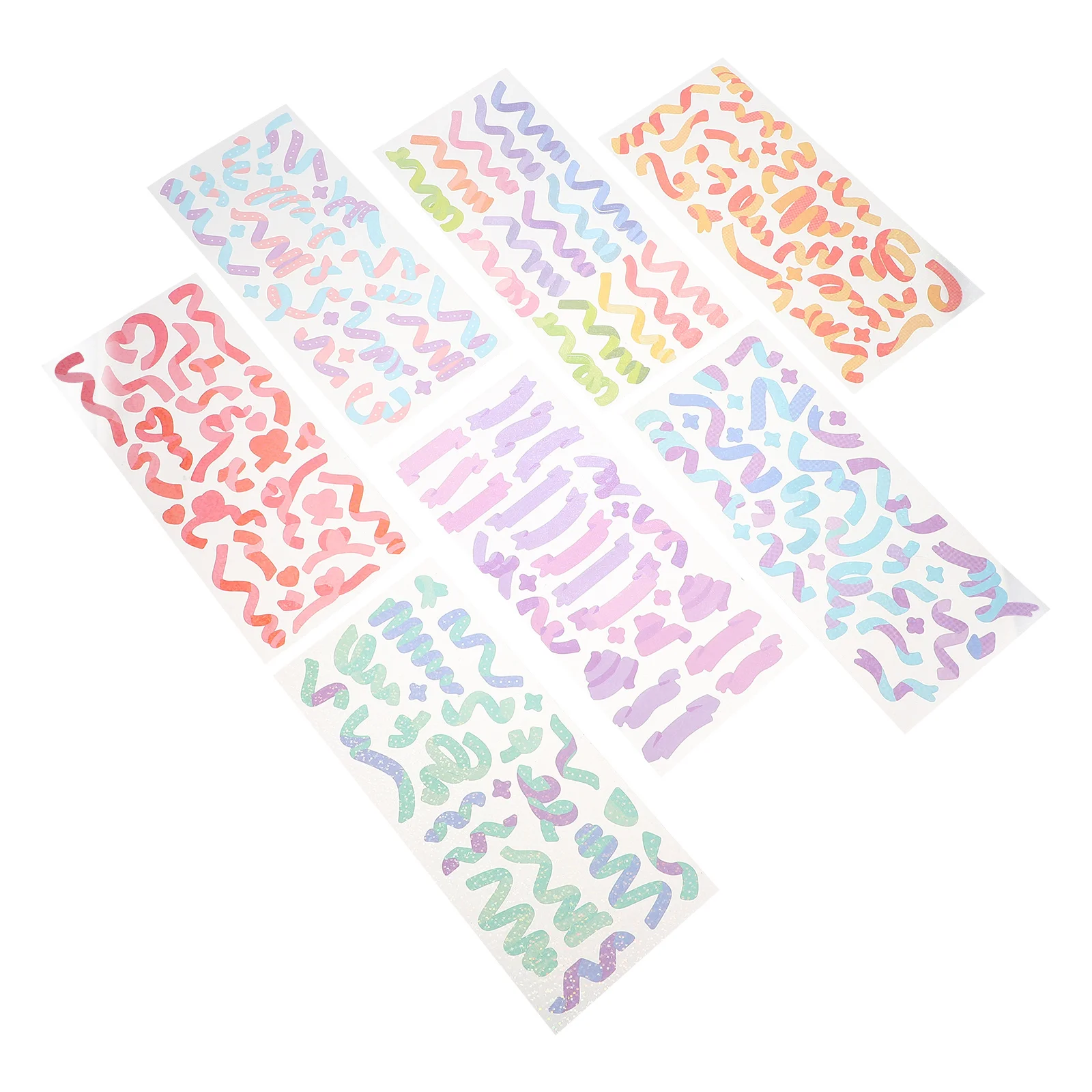 7Pcs Colorful Ribbon Sticker Self Adhesive Glitter Shine DIY Planner Scrapbook Album Decorative Craft Stickers
7Pcs Colorful Ribbon Sticker Self Adhesive Glitter Shine DIY Planner Scrapbook Album Decorative Craft Stickers