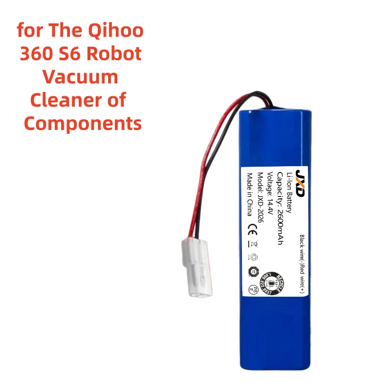 14.4V 2600MAH 100% Original Battery for robot vacuum cleaner 360 Robot Vacuum Cleaner S6 / Tefal Xplorer Series 75
14.4V 2600MAH 100% Original Battery for robot vacuum cleaner 360 Robot Vacuum Cleaner S6 / Tefal Xplorer Series 75
