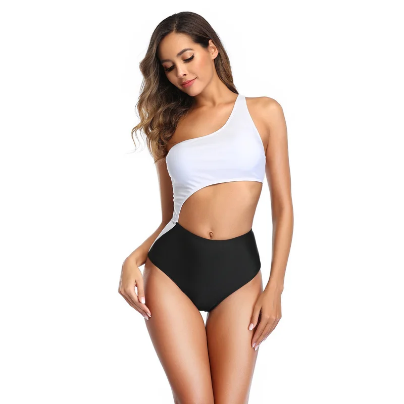 New women's one-piece triangle swimsuit, sexy plus-size leopard print one-shoulder style
New women's one-piece triangle swimsuit, sexy plus-size leopard print one-shoulder style