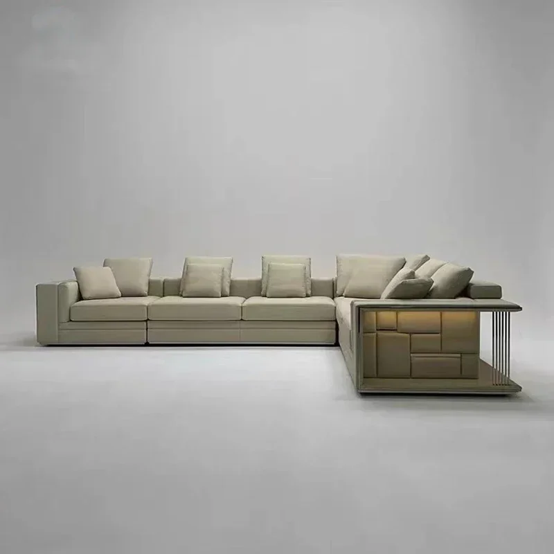 %Light Luxury Living Room Sofa High-end Home Furniture for Large Villa L-shaped Leather Couch Designer Furniture Sofa for Villa
%Light Luxury Living Room Sofa High-end Home Furniture for Large Villa L-shaped Leather Couch Designer Furniture Sofa for Villa