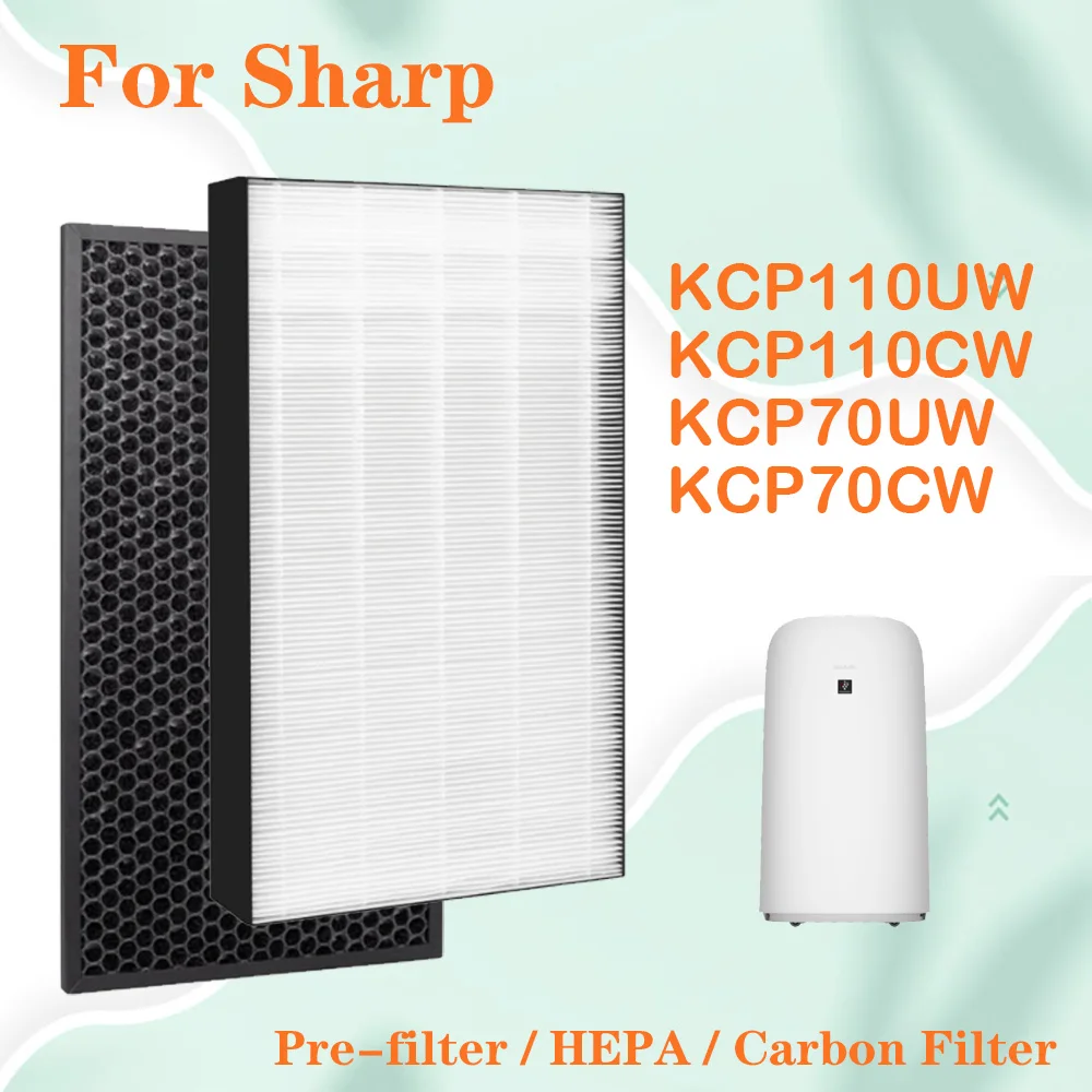 Replacement HEPA Filter and Carbon Filter for Sharp Air Purifier KCP110UW KCP110CW KCP70UW KCP70CW
Replacement HEPA Filter and Carbon Filter for Sharp Air Purifier KCP110UW KCP110CW KCP70UW KCP70CW