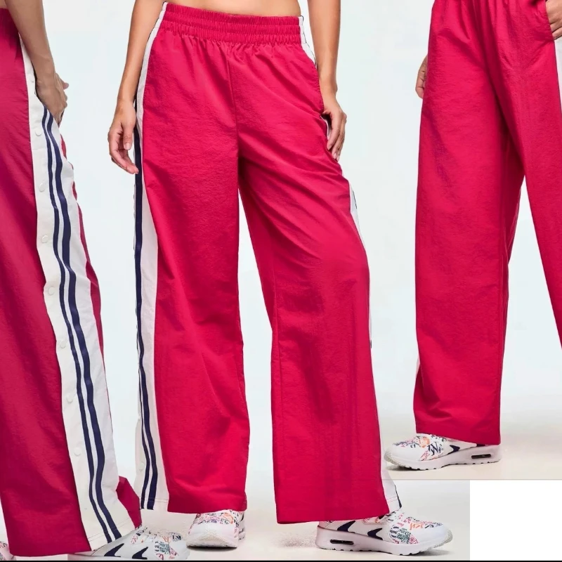 Утягивающие повседневные брюки в европейском и американском стиле в красную полоску с высокой талией, широкие спортивные брюки для женщин
Утягивающие повседневные брюки в европейском и американском стиле в красную полоску с высокой талией, широкие спортивные брюки для женщин