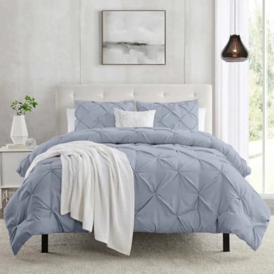Duvet Cover Size 3 Pcs Pintuck Comforter Set 1 Duvet Cover 4x98 with 2 Pillow Shams Ultra Soft Microfiber Bedding Pinch Pleated
Duvet Cover Size 3 Pcs Pintuck Comforter Set 1 Duvet Cover 4x98 with 2 Pillow Shams Ultra Soft Microfiber Bedding Pinch Pleated