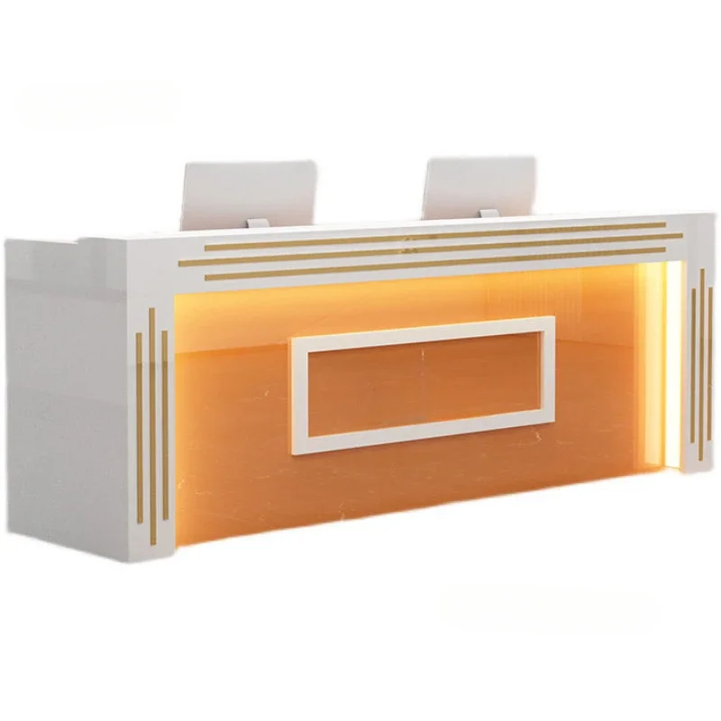 Modern Cash Register Clothing Store Counter Reception Desks Light Luxury Simple Hairdressing Beauty Salon Bar Table with Light
Modern Cash Register Clothing Store Counter Reception Desks Light Luxury Simple Hairdressing Beauty Salon Bar Table with Light