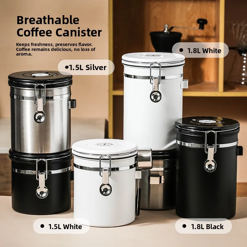 Sed Stainl Steel 304 Coffee Bean Storage Container Single Direction Exhaust Valve Preservation for Coffee Poer
Sed Stainl Steel 304 Coffee Bean Storage Container Single Direction Exhaust Valve Preservation for Coffee Poer