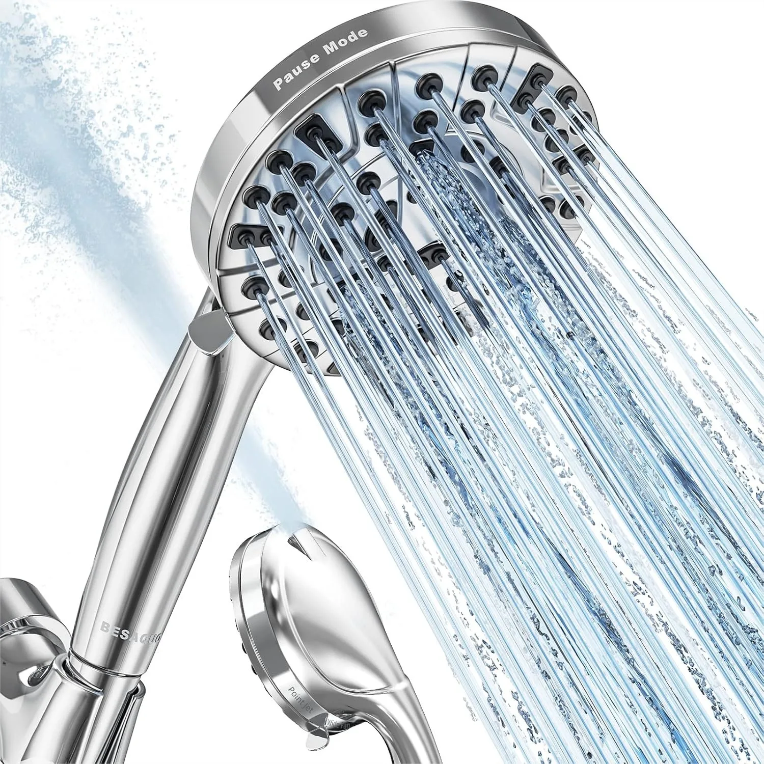 High Pressure Shower Head with Handheld, 10 Functions, Pause Mode & Power Wash, Non-Clogging Nozzles, Leakproof 6ft Hose &
High Pressure Shower Head with Handheld, 10 Functions, Pause Mode & Power Wash, Non-Clogging Nozzles, Leakproof 6ft Hose &
