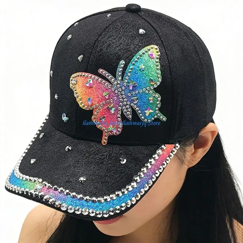 573B Elegant Butterfly Pattern Baseball Cap Soft Polyester Fabric Sun Hat For Women
573B Elegant Butterfly Pattern Baseball Cap Soft Polyester Fabric Sun Hat For Women