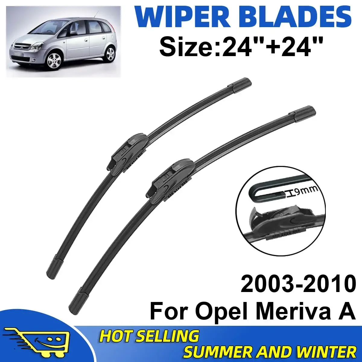 2PCS Wiper Blades Set Kit For Opel Meriva A 2003-2010 Front Windshield Brushes Windscreen Window Accessories
2PCS Wiper Blades Set Kit For Opel Meriva A 2003-2010 Front Windshield Brushes Windscreen Window Accessories