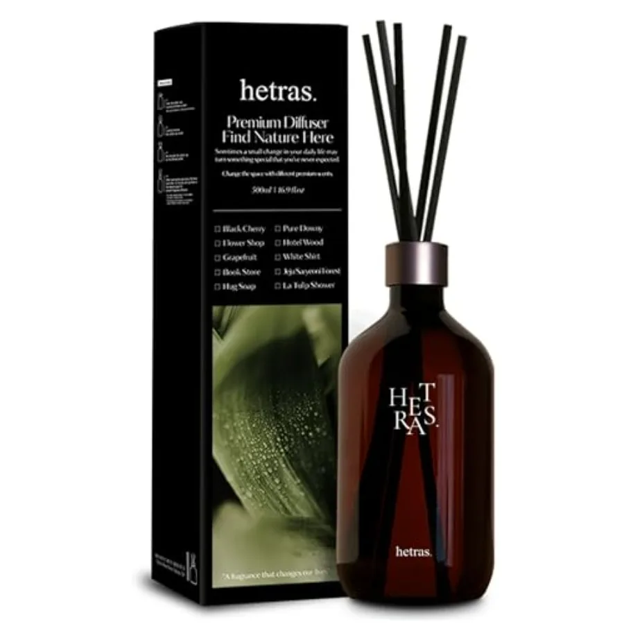 Premium Reed Diffuser Set Scent Large Capacity Home Fragrance 16.9 fl.oz (500ml), 1 Pack with 5 Reed Sticks Warm Woody Aroma Lu
Premium Reed Diffuser Set Scent Large Capacity Home Fragrance 16.9 fl.oz (500ml), 1 Pack with 5 Reed Sticks Warm Woody Aroma Lu