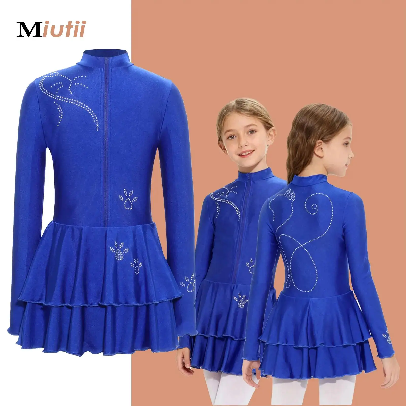 Girls Long Sleeve Front Zip Dance Performance Competition Costume Figure Skating Dress Ballet Gymnastics Dance Leotard Tutu
Girls Long Sleeve Front Zip Dance Performance Competition Costume Figure Skating Dress Ballet Gymnastics Dance Leotard Tutu