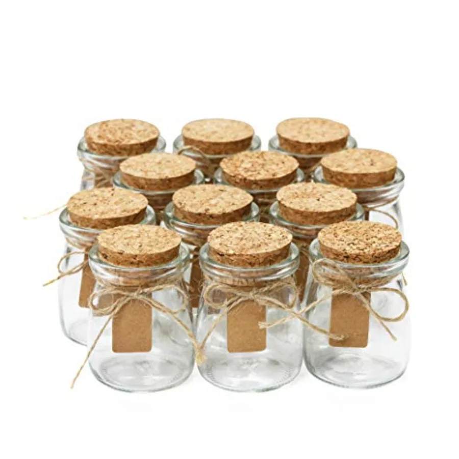 Otis Small Glass Bottles - Mini Jars w/Cork Stoppers - Round 100ml Mason Jars for Crafts, Candle Holders Potion Bottles 12 Pack
Otis Small Glass Bottles - Mini Jars w/Cork Stoppers - Round 100ml Mason Jars for Crafts, Candle Holders Potion Bottles 12 Pack